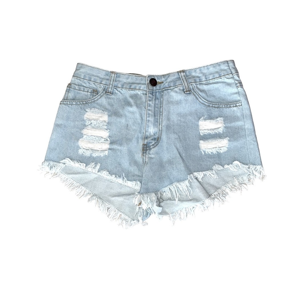 On Twelfth Denim Light Wash Cutoff Shorts Size 11